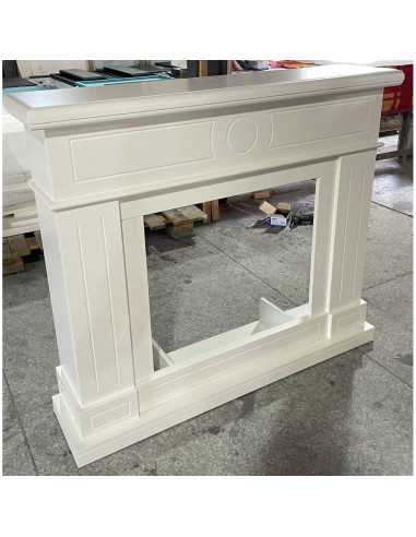 Cornice Lipari Bianco Crema Per Caminetto Elettrico
