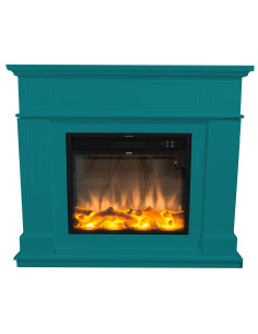 Cornice In Legno Blu Turchese Per Camino Eleganza e Qualita 2