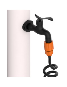 Fontana Da Giardino In Alluminio Sined Con Attacco Laterale Tubo Flessibile Da 75 m e Pistola a 8 Getti 2