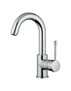 MISCELATORE LAVABO Canna alta CON SCARICO CLICK-CLACK CROMO EDEN | ...