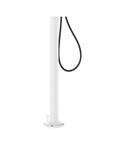 Doccia Luna Alu Bianca Con Soffione Led e Doccino