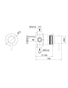 Miscelatore da muro Levante Inox 316L eleganza e resistenza per il tuo ambiente 2