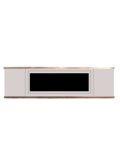 Mobile per camino in legno grigio chiaro elegante e resistente