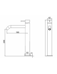 Rubinetto bagno inox Levante Alto: eleganza e resistenza 2