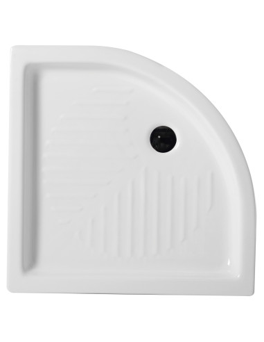 PIATTO DOCCIA CERAMICA SEMICIRCOLARE 90X90 H 11 BORDO STONDATO BIAN...