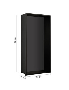 GUEST NICCHIA DA INCASSO 30X60X10 INOX NERO | Bagno di Stile