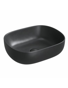 LAVABO D'APPOGGIO 48,5X39,5X14,5 VETROCHINA NERO OPACO