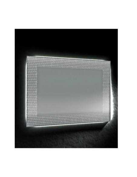 SPECCHIO LIBERTY 100X70 DECORI LASER RETRO ILLUMINATO