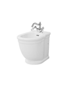 BIDET CERAMICA MONOFORO A TERRA Filo parete ELLADE | Bagno di Stile